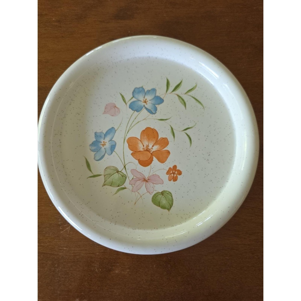 VTG Treasure Craft Pottery Poppy Cheese Plate